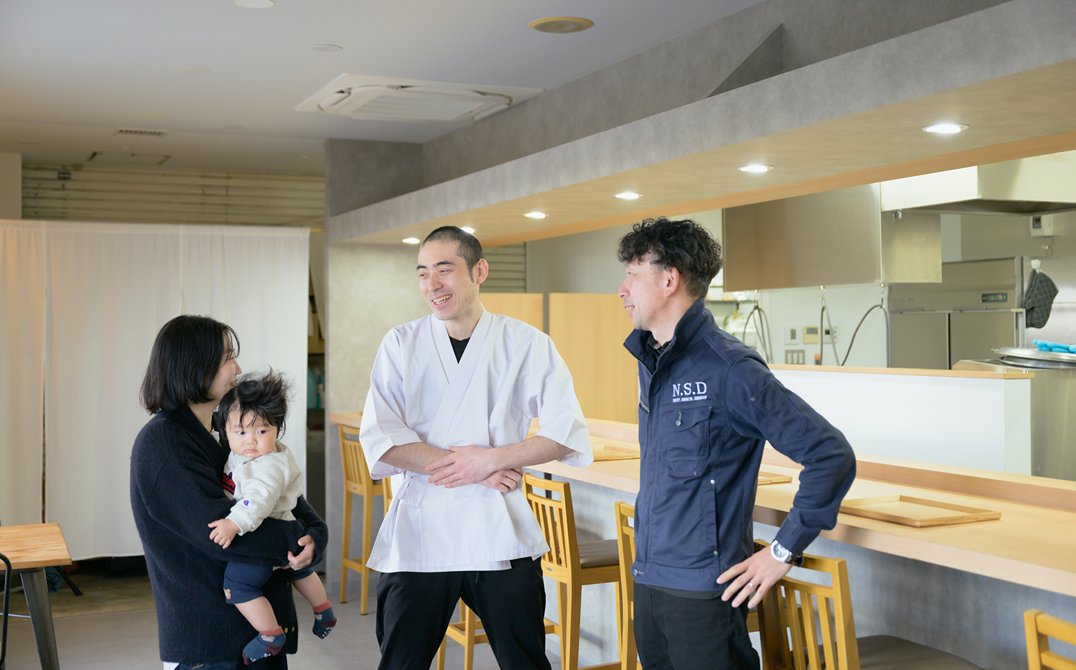 中華そば「幸楽」のオーナーさんとの談笑風景